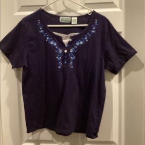 Shenanigans Blue short sleeve top